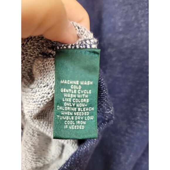 Ralph Lauren Jeans Women's Funnel Cowl Neck Sweatshirt Blue Medium Long Sleeve - Picture 4 of 4